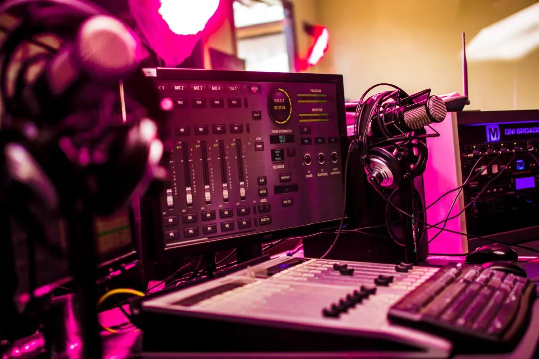 HYAI 89.5FM's studio control room in Kaduna